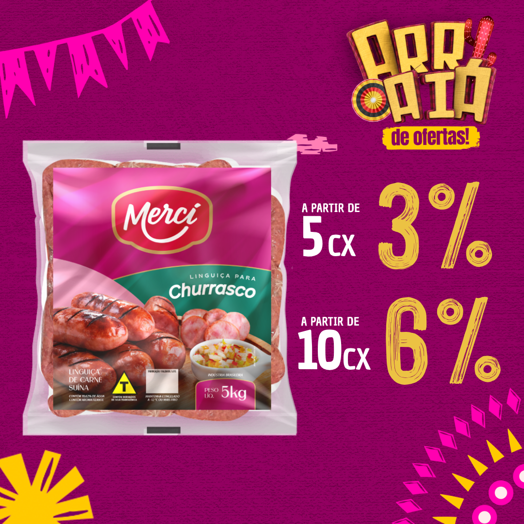 Lingui&ccedil;a Suina Cong 5kg - Merc&iacute;
